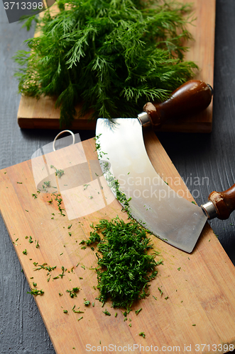 Image of Chopping fresh dill