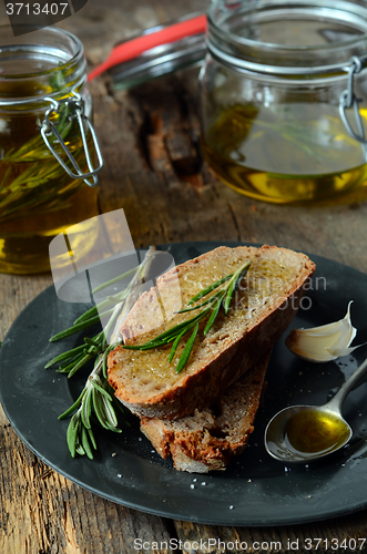 Image of Fresh rosemary and olive oil