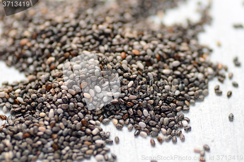 Image of raw organic chia seeds