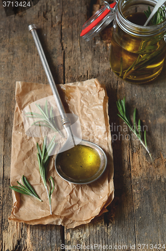 Image of Fresh rosemary and olive oil