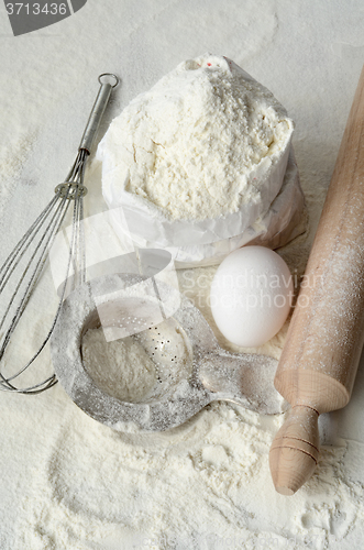 Image of baking ingredients on a table