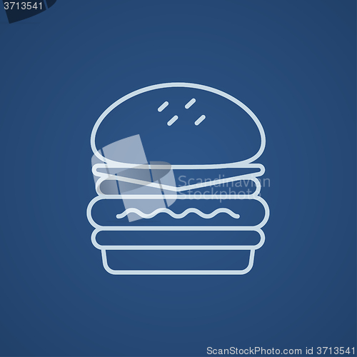 Image of Double burger line icon.