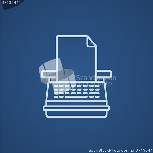 Image of Typewriter line icon.