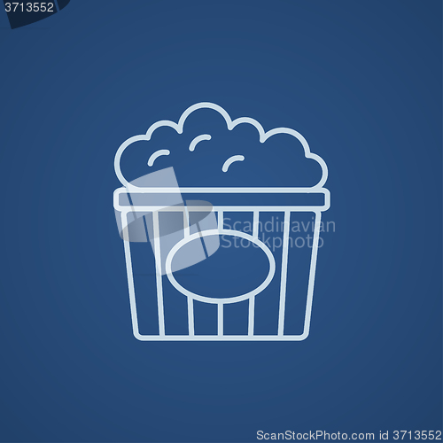 Image of Popcorn line icon.