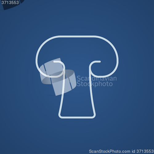 Image of Mushroom line icon.