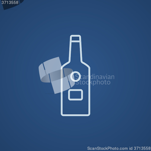 Image of Glass bottle line icon.