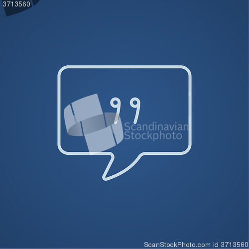 Image of Speech bubble line icon.