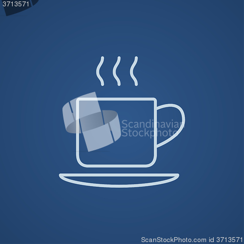 Image of Cup of hot drink line icon.