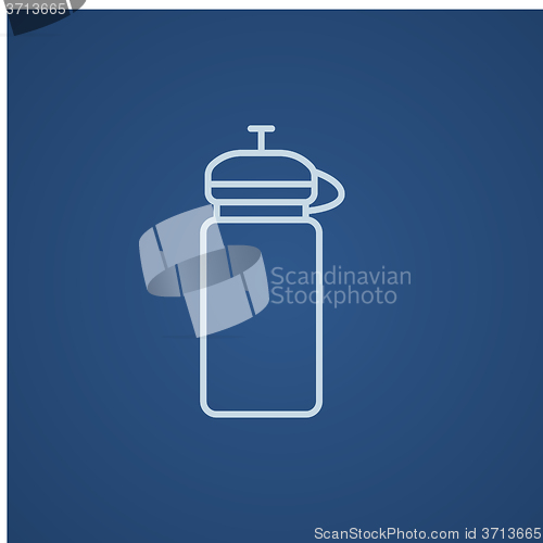 Image of Sport water bottle line icon.