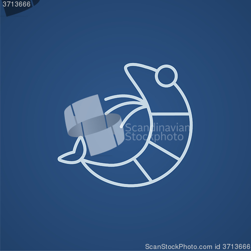 Image of Shrimp line icon.