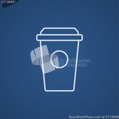 Image of Disposable cup line icon.