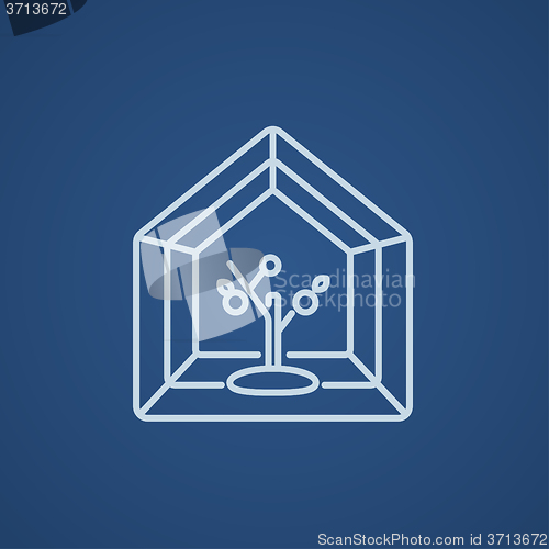 Image of Greenhouse line icon.
