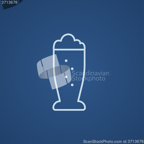 Image of Glass of beer line icon.