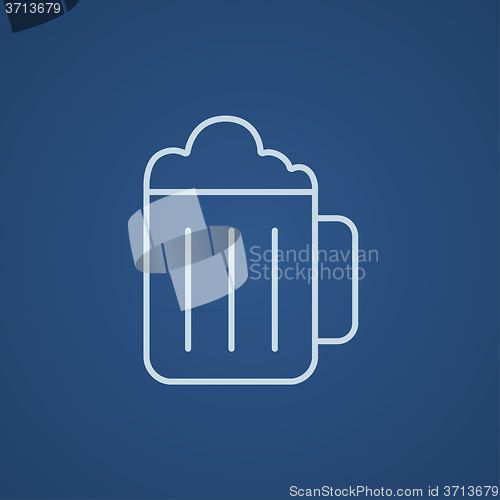 Image of Mug of beer line icon.