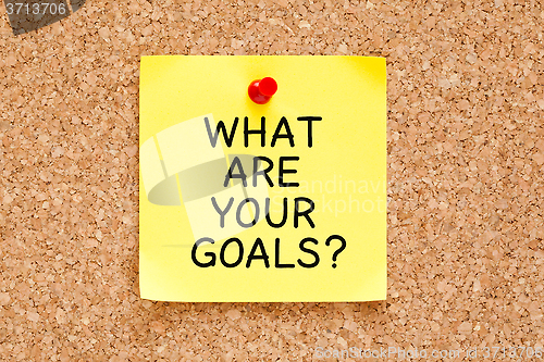 Image of What Are Your Goals Cork Board