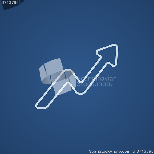 Image of Arrow upward line icon.