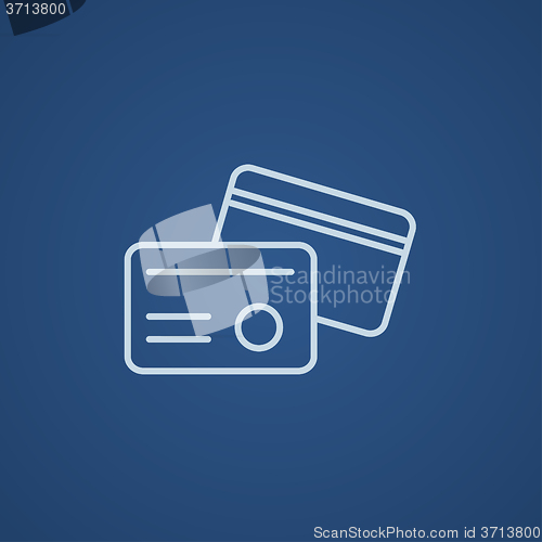 Image of Identification card line icon.