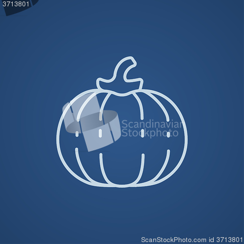 Image of Pumpkin line icon.