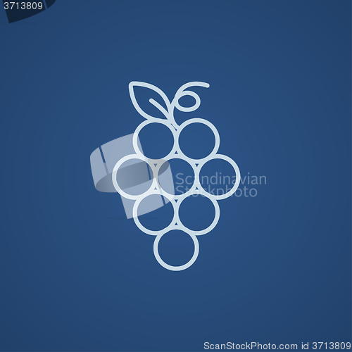 Image of Bunch of grapes line icon.