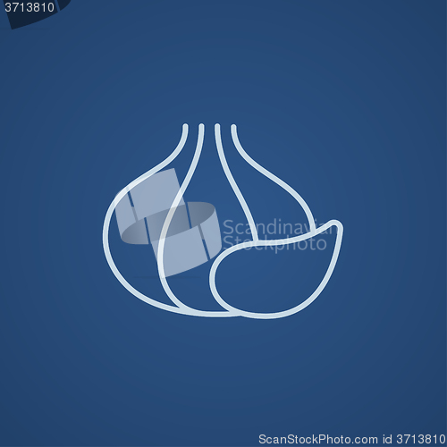 Image of Garlic line icon.