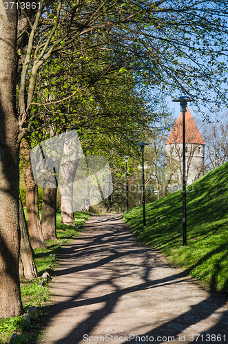 Image of Park in Tallinn, a beautiful spring day