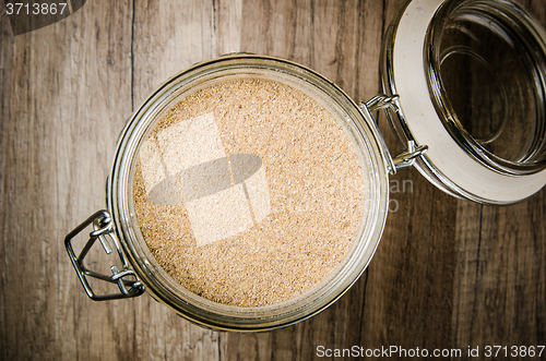 Image of Wholemeal flour in a glass jar