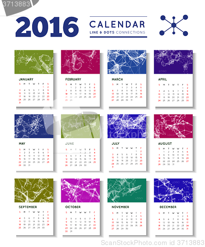 Image of Geometrical calendar of 2016