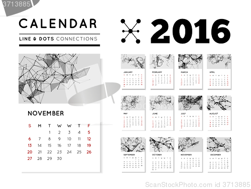 Image of Geometrical calendar of 2016