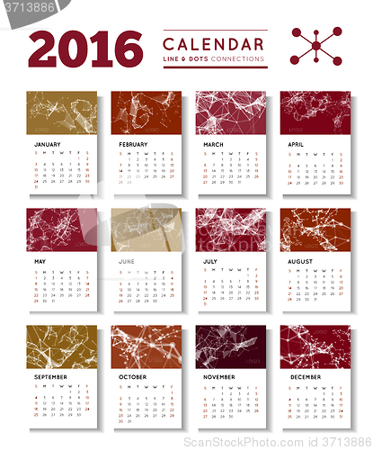 Image of Geometrical calendar of 2016