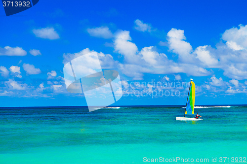 Image of Yacht at ocean