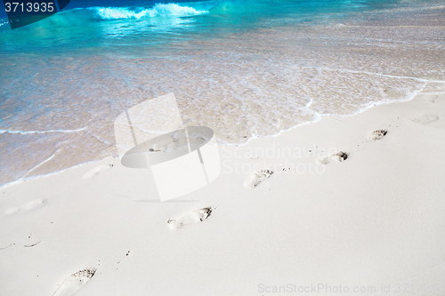 Image of Trace of a human foot on sand