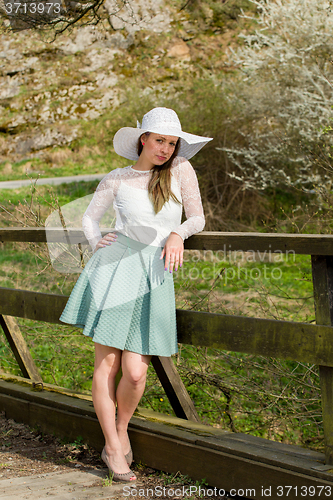 Image of fashionable woman in spring