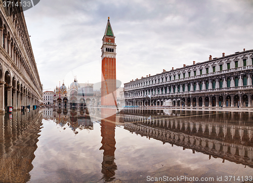 Image of Panoramic overview of San Marco square in Venice, Italy