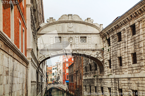 Image of Bridge of sighs in Venice, Italy