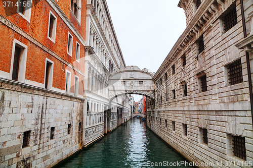 Image of Bridge of sighs in Venice, Italy