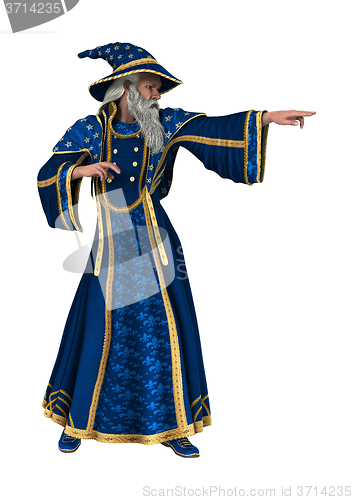 Image of Fantasy Wizard on White