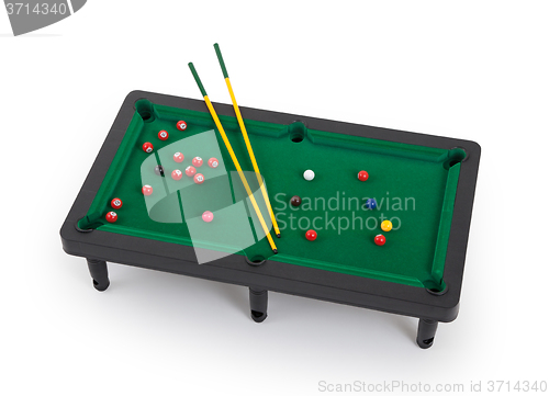 Image of Miniature billiard table