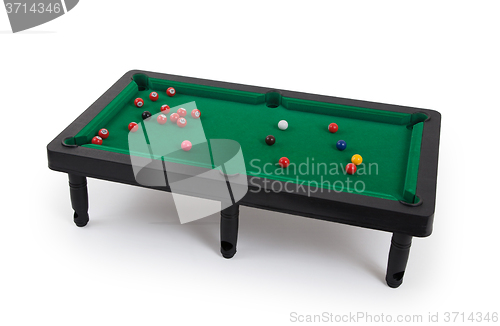 Image of Miniature billiard table