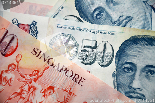 Image of Detail of Singapore banknotes