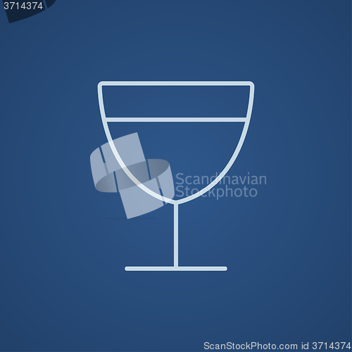 Image of Glass of wine line icon.