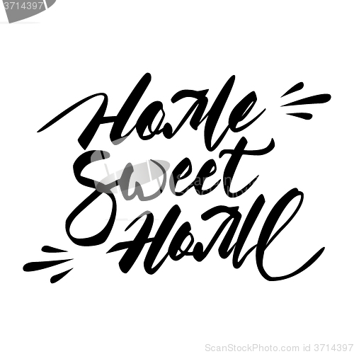 Image of Home sweet home hand lettering.