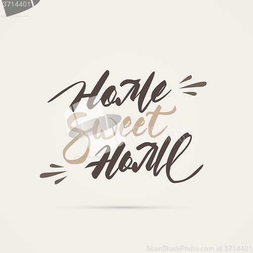 Image of Home sweet home hand lettering.