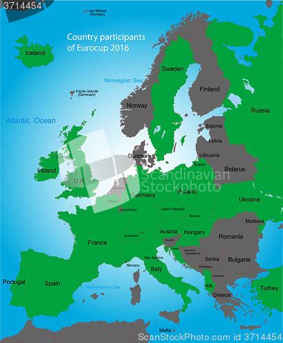 Image of Euro cup map