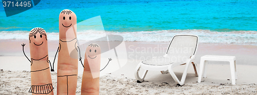 Image of Happy family on the beach