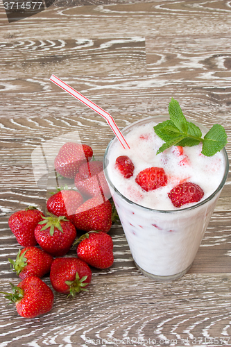 Image of Fruity strawberry milkshake