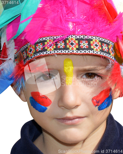 Image of Cute kid dressed as Injun
