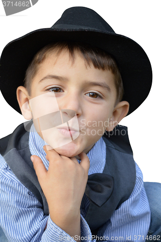 Image of Kid gives a kiss