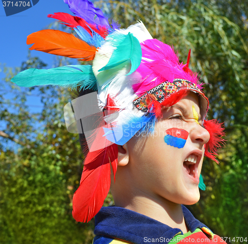 Image of Kid dressed as Injun