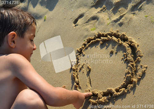 Image of Drawing in the sand