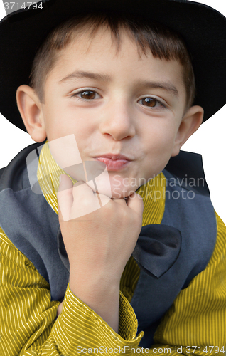 Image of Kid gives a kiss